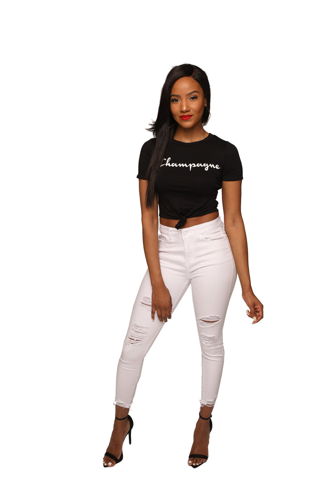 Champagne Mami Crop Top