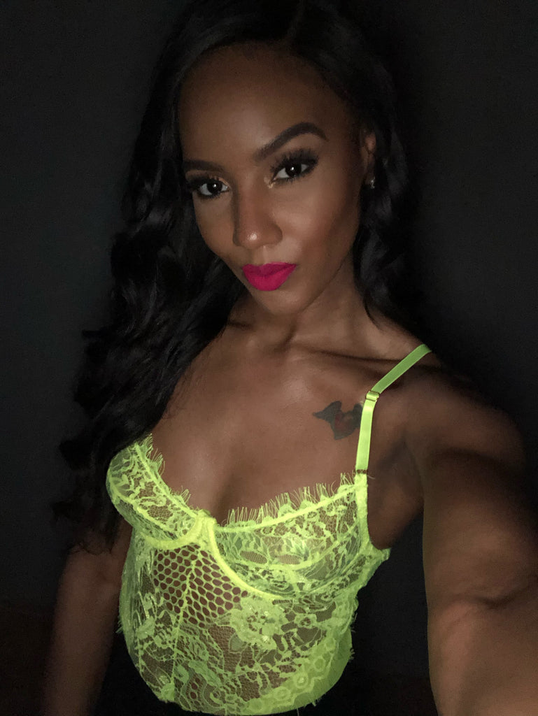Lidia Lace Bodysuit Lime
